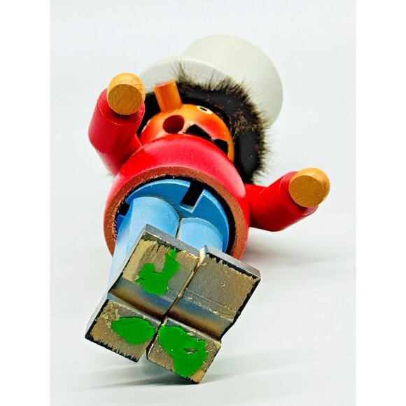 Handcrafted Wooden Man Boy Top Hat German Incense Burner Smoker 9 inch - Picture 4 of 7